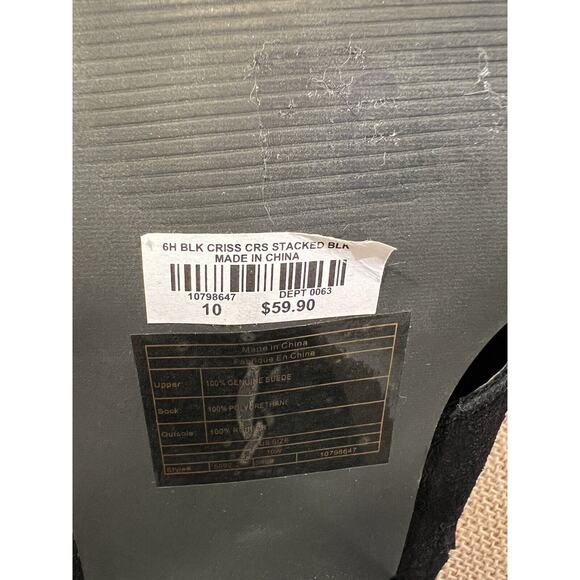 Torrid Black Slingback Suede Chunky Block Heels Women's 10 Wide - Picture 7 of 8